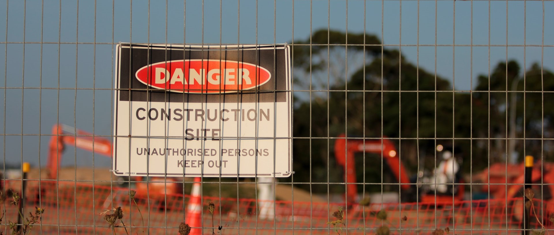 a construction site work sign